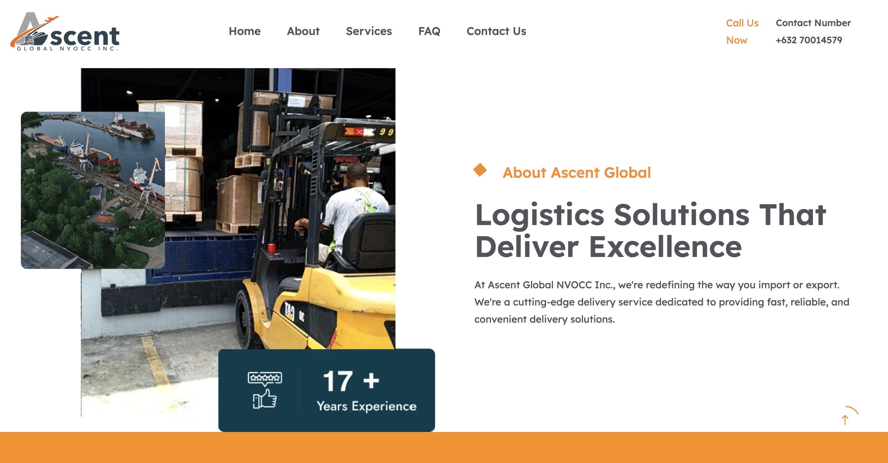 Ascent Global NVOCC About Section - 17+ Years Experience