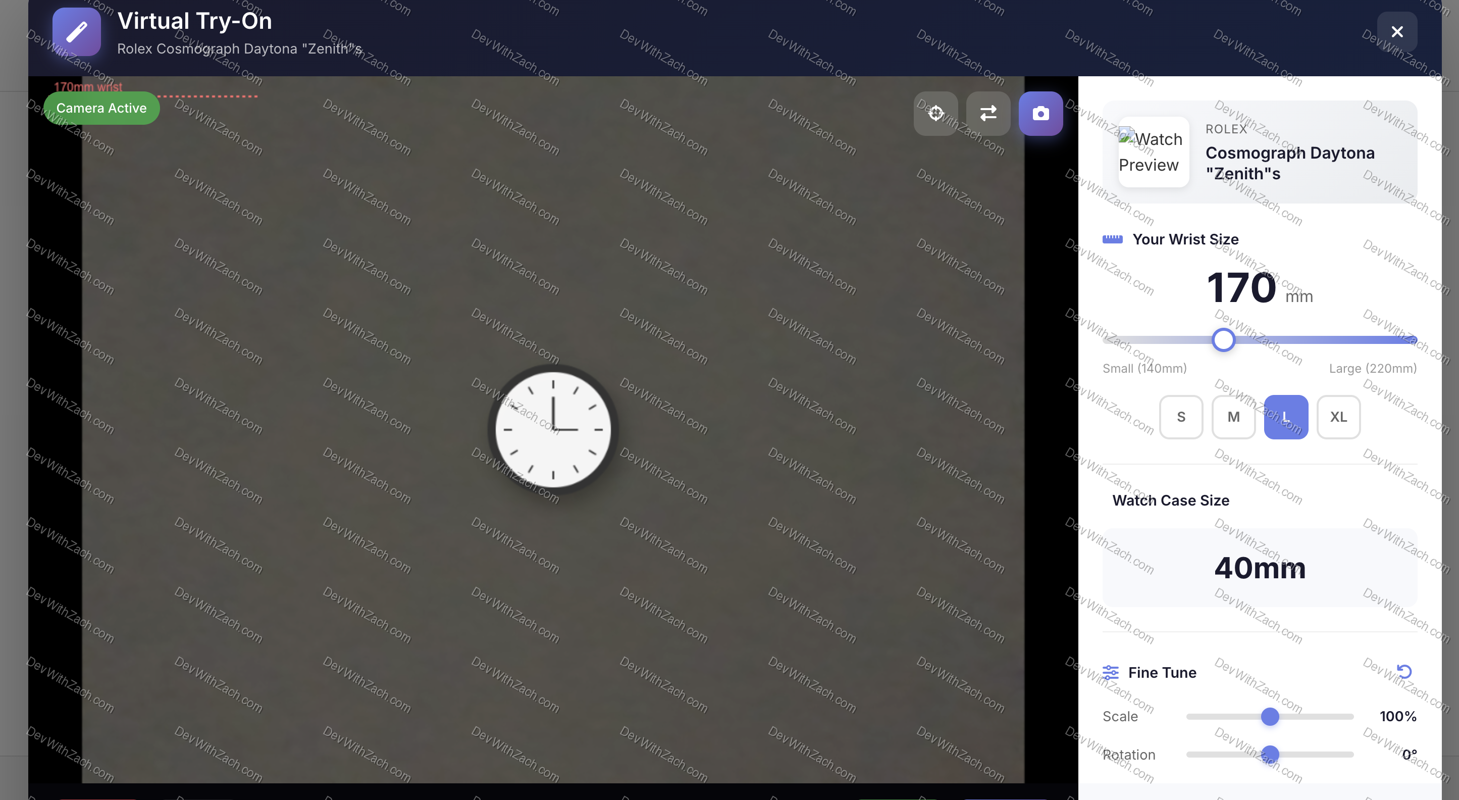 Watch IMS Virtual Try-On Feature