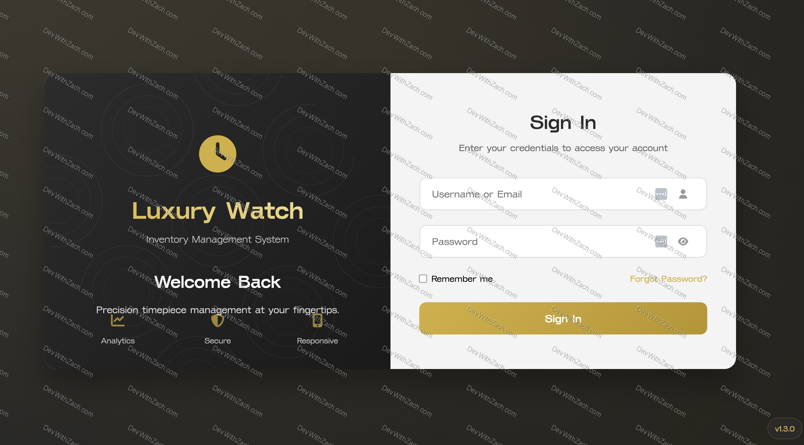 Watch IMS - Admin Login Page