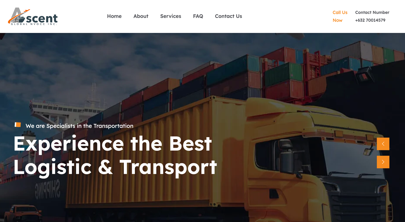Ascent Global NVOCC Website